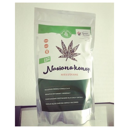 Ziarno konopi niełuskane BIO 500g