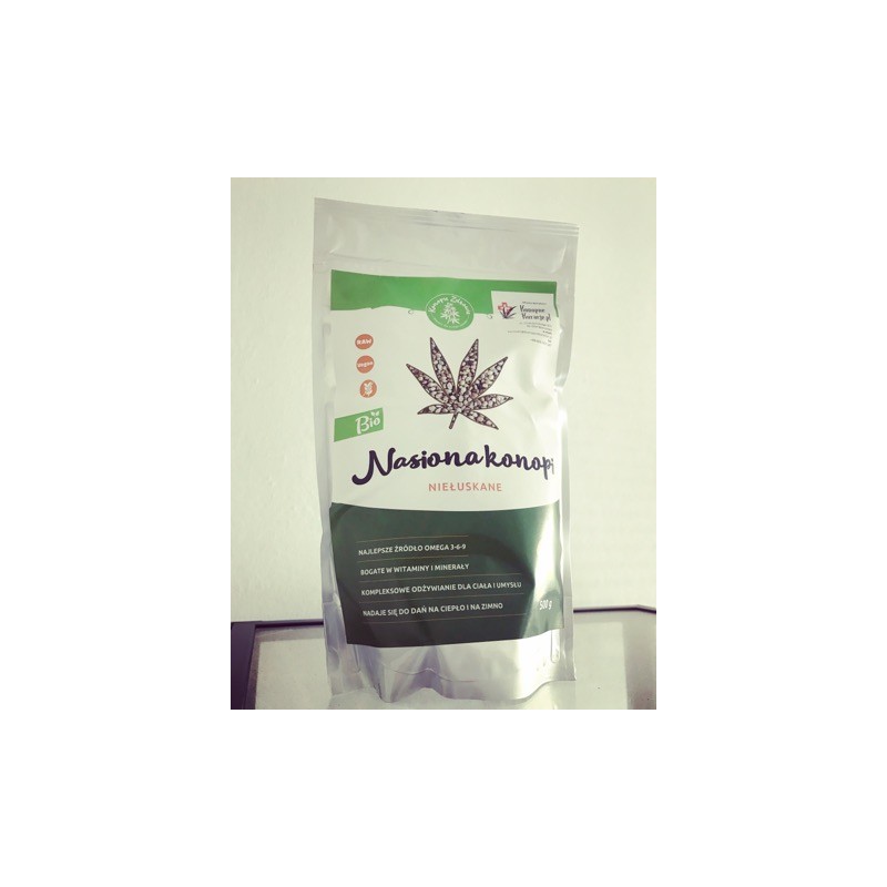 Ziarno konopi niełuskane BIO 500g